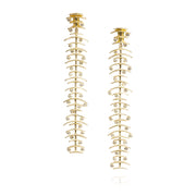 Todd Reed earrings with white brilliant cut diamonds (~.64ct), and 18k yellow gold.